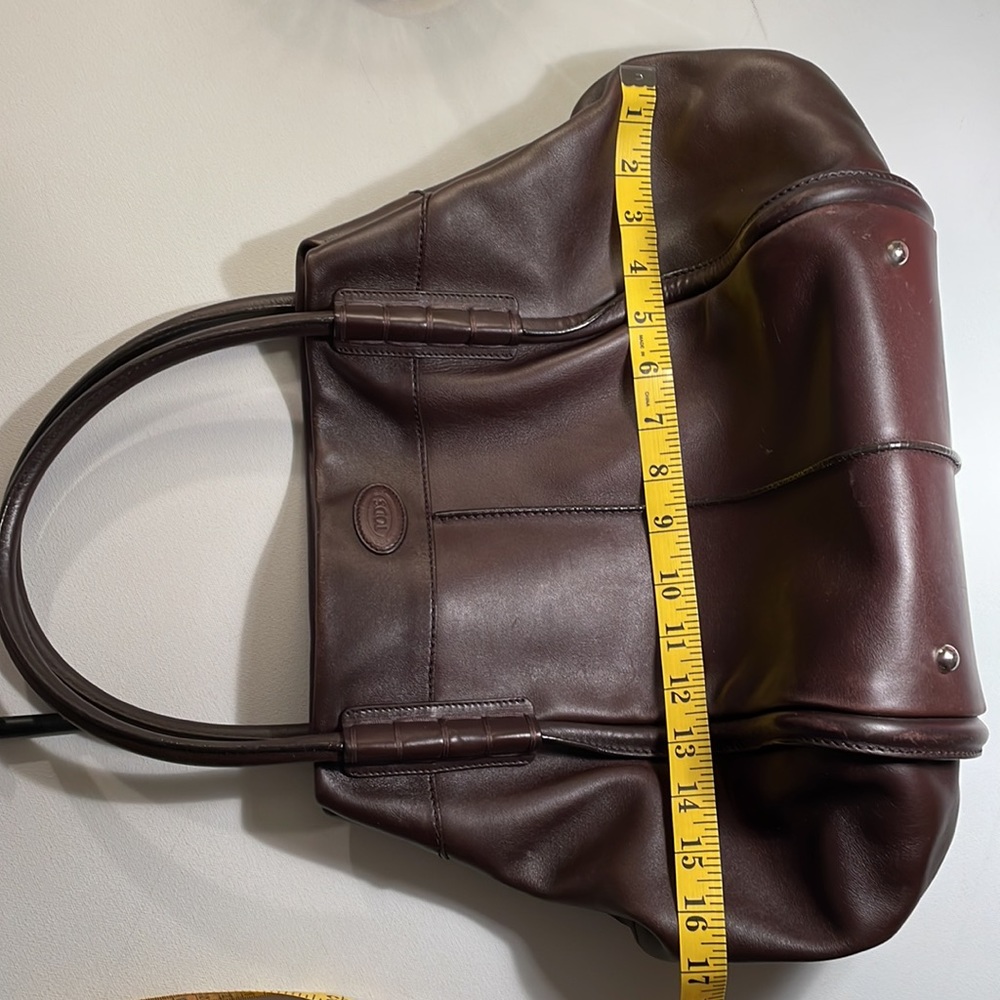 TOD’S - LARGE LEATHER SATCHEL - Picture 12 of 15